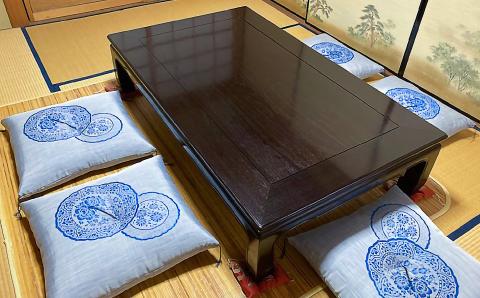 【浅井ふとん店】夏用座布団（来客用）・吉祥紬5枚組