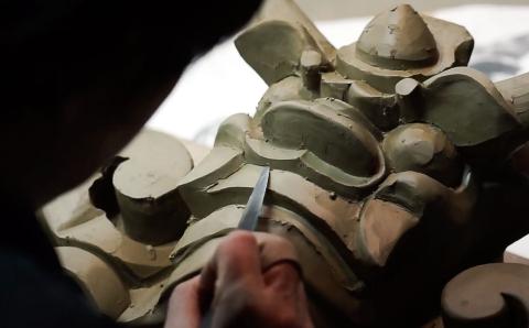 手作り鬼瓦　鬼面　壱号