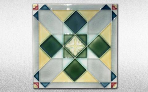 【淡陶社】マジョリカタイル　虹彩　KOUSAI - グレー