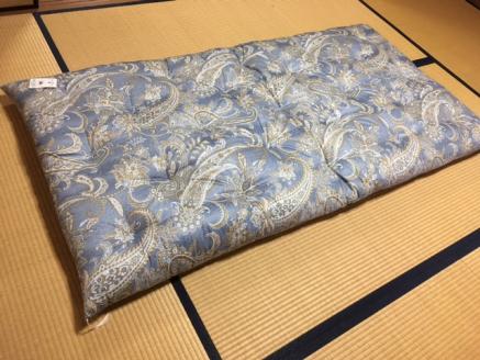 【抗菌・防ダニ】素朴なコットン敷布団/シングルロング・ブルー