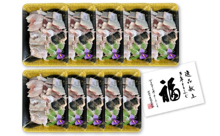 前拓水産の淡路島3年とらふぐ　あら身400ｇ盛（１０Ｐ）