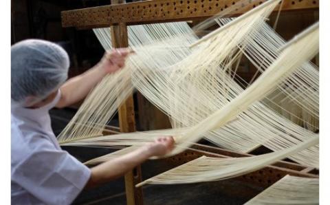 【平野製麺所】淡路島手延そうめん　御陵糸（古物）　9kg木箱入り