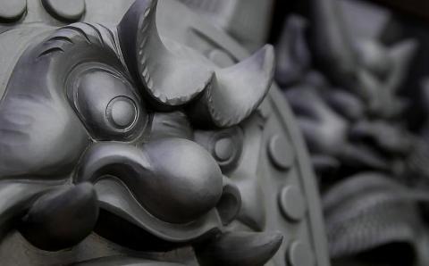 手作り鬼瓦　鬼面　弐号