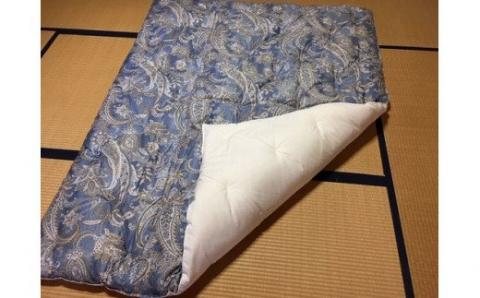 『洋風仕立て』素朴なコットン肌布団＜抗菌・防ダニ＞/シングル・ブルー