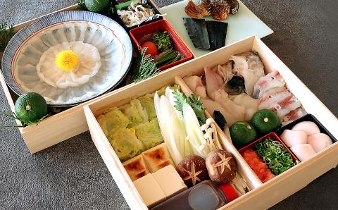 ホテルアナガ自家製　淡路島3年とらふぐてっさ付 鍋セット （2人前）