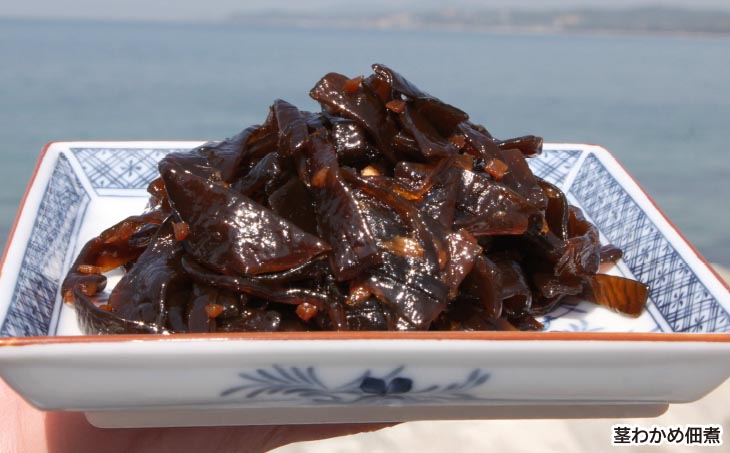 <淡路島のちりめんじゃこ>と<山椒ちりめん>と<茎わかめ佃煮>