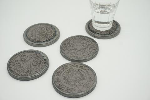 瓦コースター「南あわじ市マンホールデザイン」