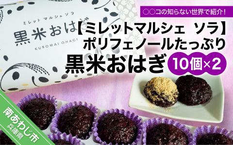 テレビで紹介された人気商品です。 【淡路島 ミレットマルシェ ソラ】○○コの知らない世界で紹介！ポリフェノールたっぷり　黒米おはぎ