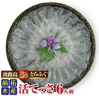 【冷蔵配送】淡路島3年とらふぐ（活てっさ6人前） ◆配送10月25日～3月31日
