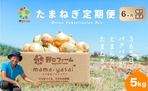 【6回定期便】mama-yasai たまねぎ５kg