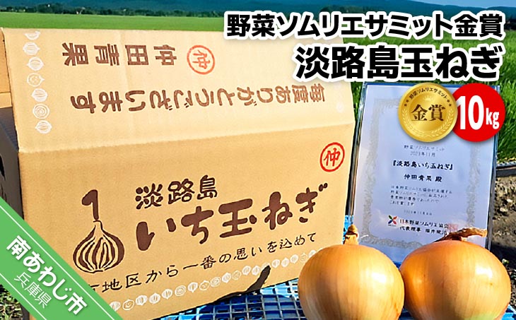 【野菜ソムリエサミット金賞】淡路島玉ねぎ10kg【仲田青果の淡路島いち玉ねぎ】◆配送６月中旬～翌年２月下旬
