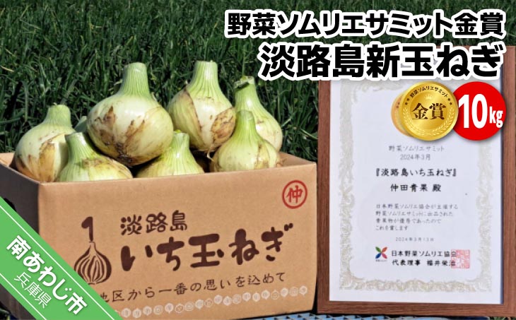 【野菜ソムリエサミット金賞】淡路島新玉ねぎ10kg【仲田青果の淡路島いち玉ねぎ】　◆配送3月上旬～5月下旬