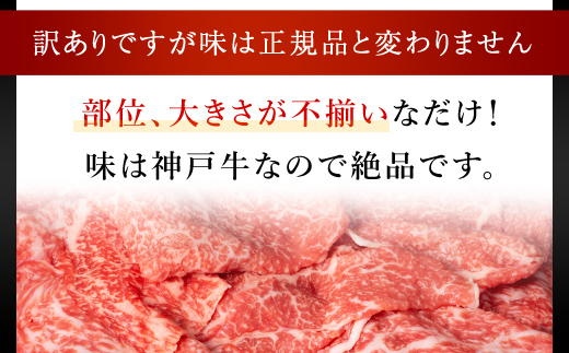 神戸牛 訳あり 切り落とし肉 バラ・もも・かた 500g  AS8BB41-ASGS1 | 神戸ビーフ 神戸肉 黒毛和牛 国産和牛 ブランド和牛 牛肉 牛 肉 お肉 兵庫県 朝来市