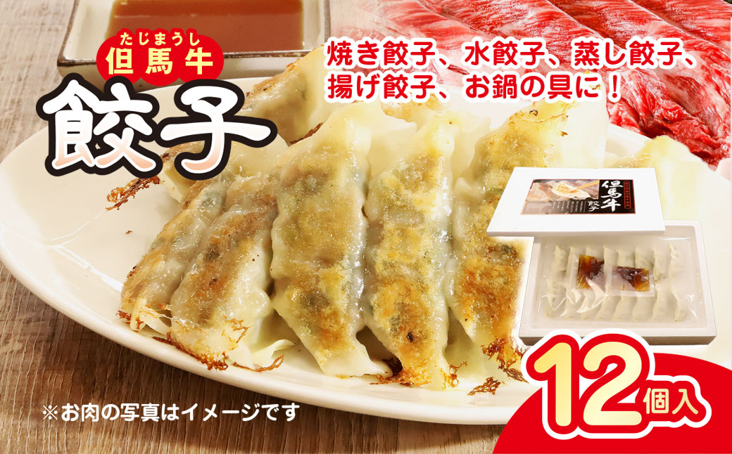 但馬牛餃子（12個入り）焼き餃子！水餃子！蒸し餃子！揚げ餃子！お鍋の具に！ 兵庫県 朝来市 AS1AB10 餃子 ぎょうざ ギョーザ ギョウザ 惣菜 おかず 牛肉餃子 牛餃子 酒のつまみ