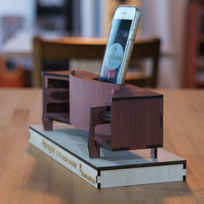 プラモデル感覚で組立ができる木製模型Paragon スマホスピーカー（電源不要）キット AS29C11