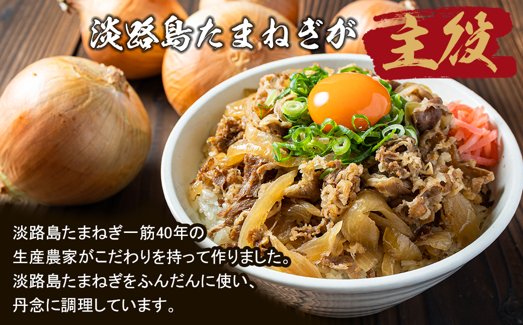 【定期便12ヶ月】淡路島たまねぎ牛丼の具 150g×10食　冷凍食