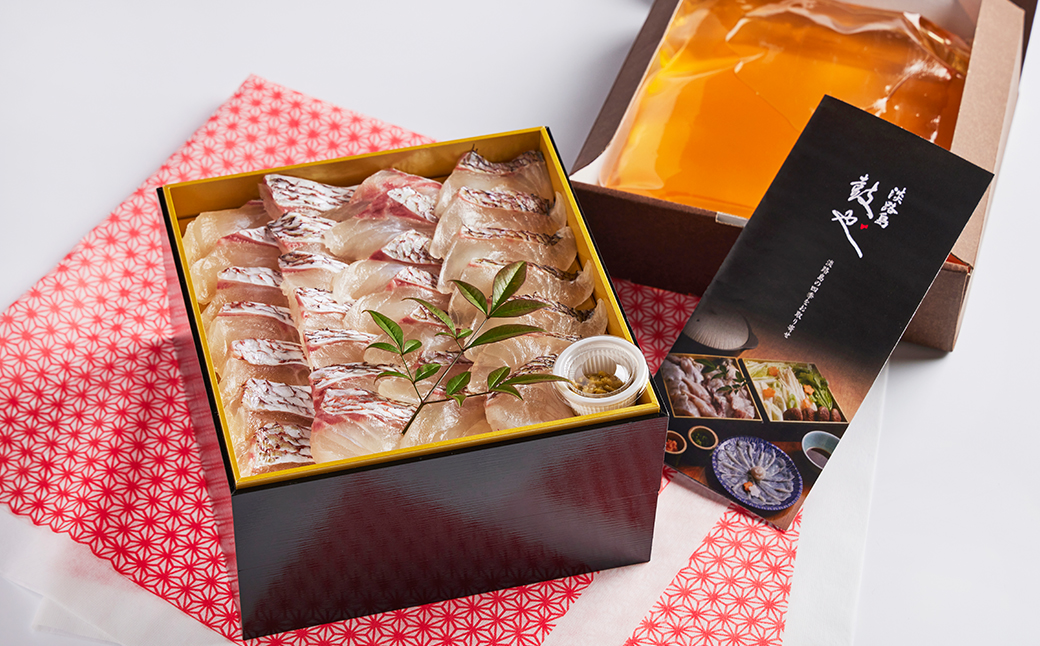 淡路島鼓や淡路鯛シャブ・淡路玉ねぎ鍋セット（鯛一匹分