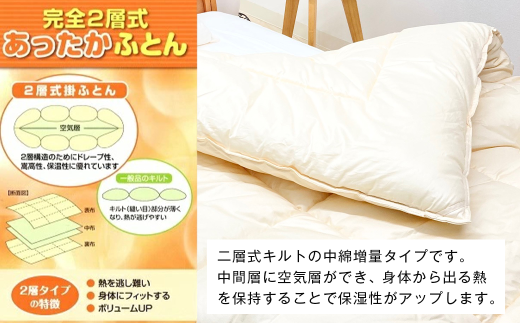 清潔掛ふとん 洗えるインビスタ シングル ツインキルト 増