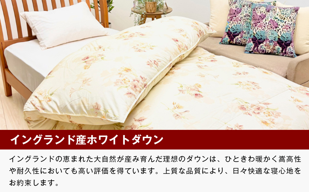 増量1.3kg イングランドダウン93％ 二層式 羽毛布団 SL（テン