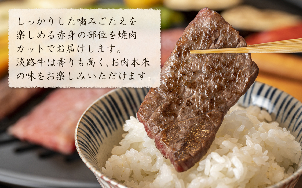 淡路牛 赤身肉の焼肉500g（250g×2PC）　　[焼肉セット 牛肉 冷