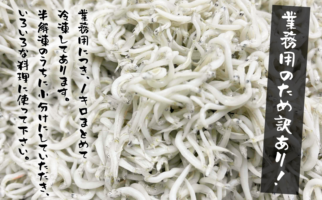 【訳あり】淡路島・藤本水産 しらす釜揚げ 業務用サイズ1kg