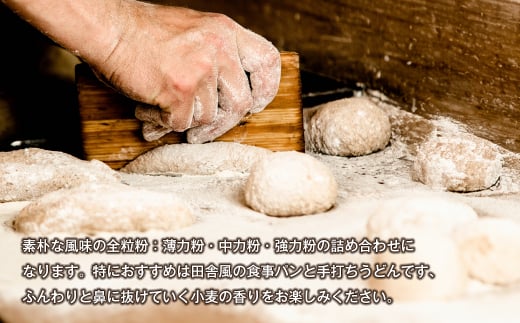 淡路市尾崎産　全粒粉小麦粉 詰合わせセット（やば恋(登録