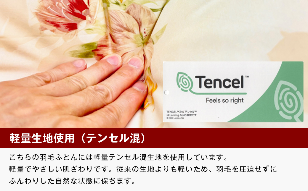 増量1.3kg イングランドダウン93％ 二層式 羽毛布団 SL（テン