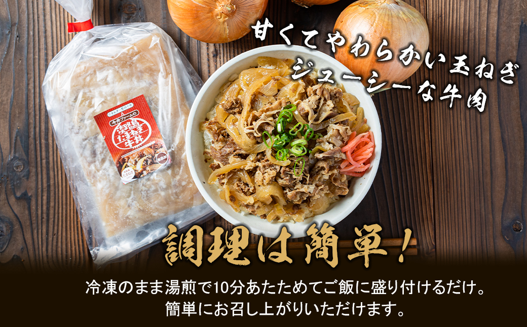 【定期便12ヶ月】淡路島たまねぎ牛丼の具 150g×10食　冷凍食