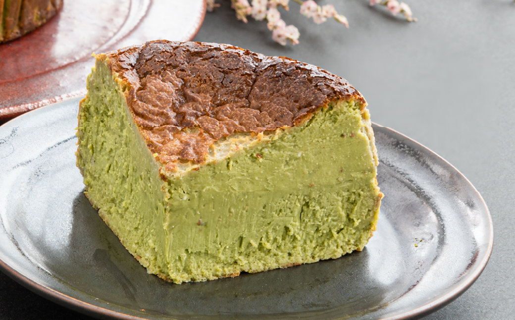 淡路島の純国産鶏の卵と国産抹茶で作るお抹茶のばすくち