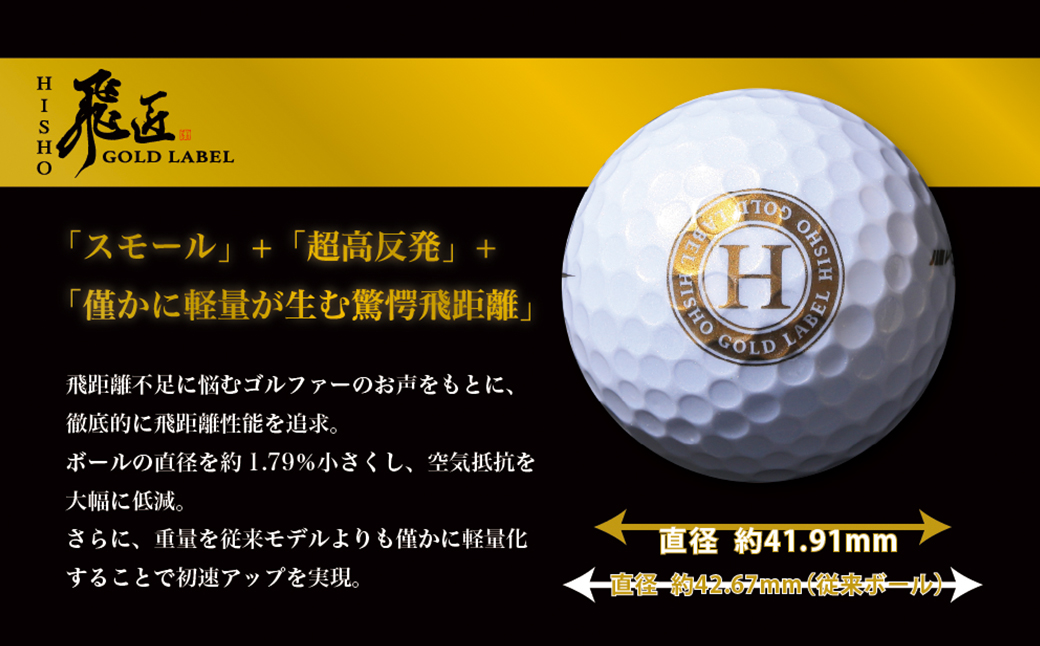 ワークスゴルフ「飛匠ゴールドラベル」パールホワイト ゴ