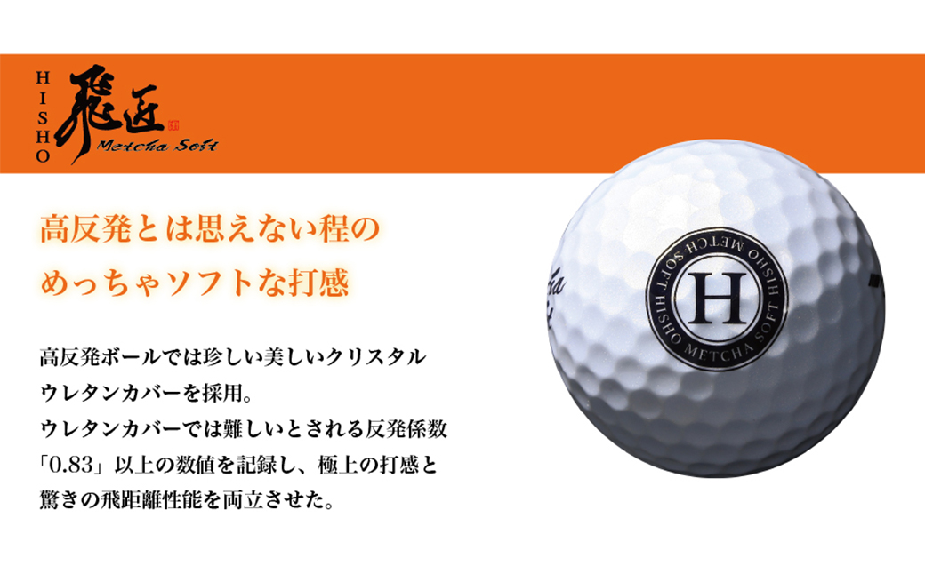 ワークスゴルフ「飛匠めっちゃソフト」ホワイト ゴルフボ