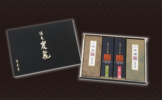 梅薫堂の消臭・清浄の香「備長炭麗」天然香料のお線香4種