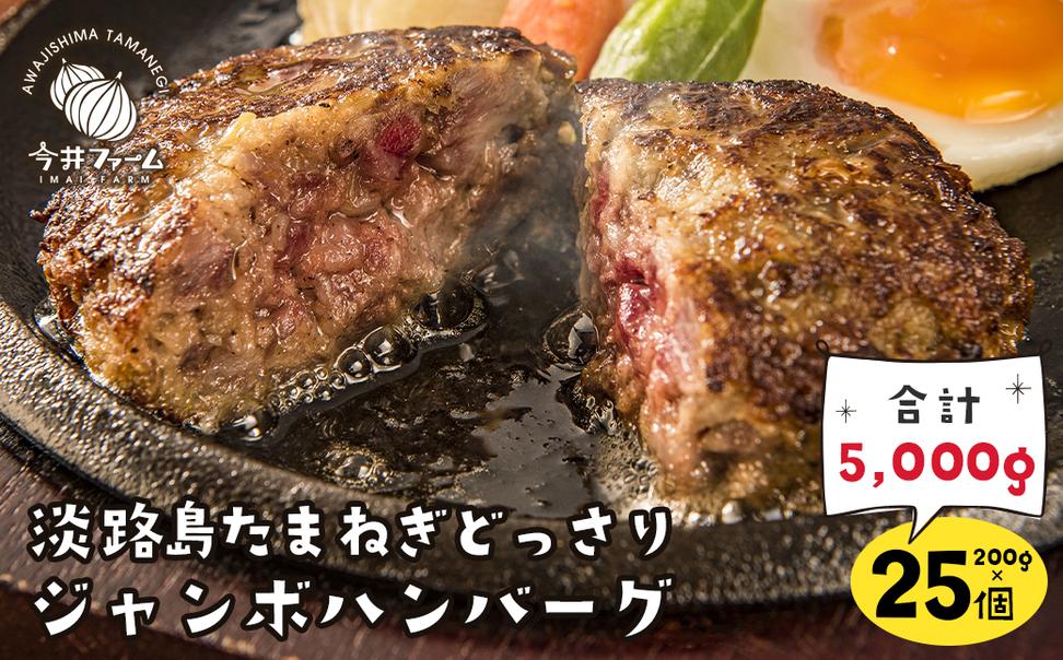 淡路島たまねぎどっさりジャンボハンバーグ 200g×25個　　[