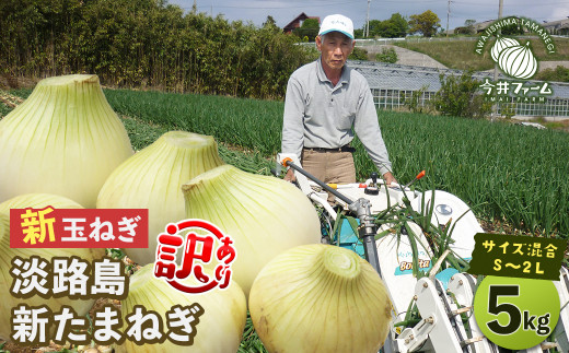 【新たまねぎ】【訳アリ】今井ファームの淡路島たまねぎ 5