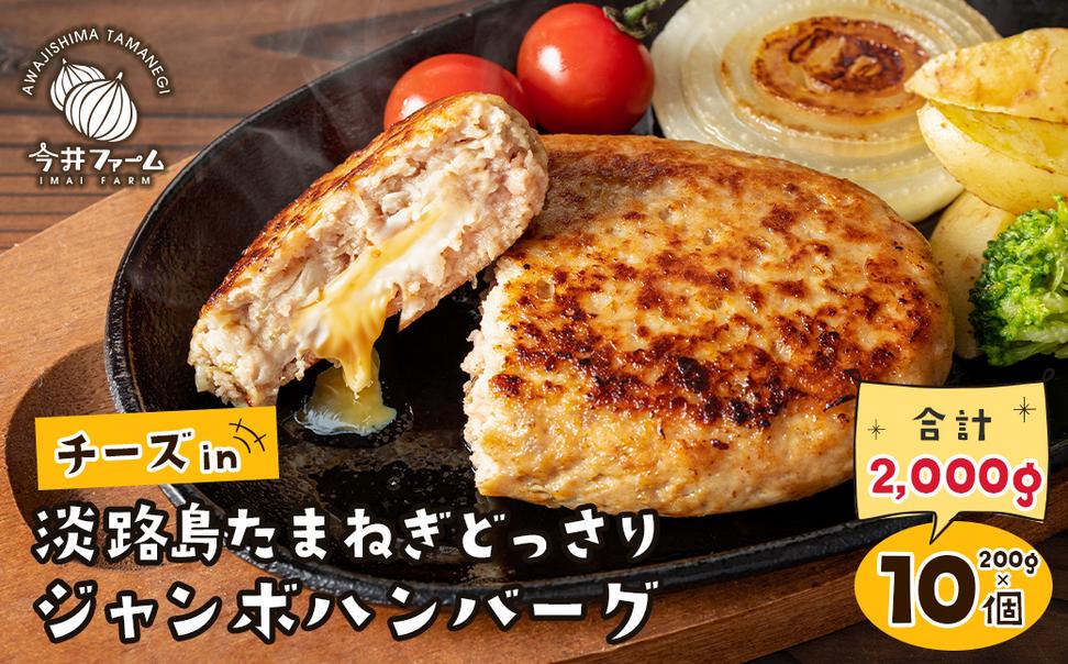 チーズin淡路島たまねぎどっさりハンバーグ 200g×10個　　[