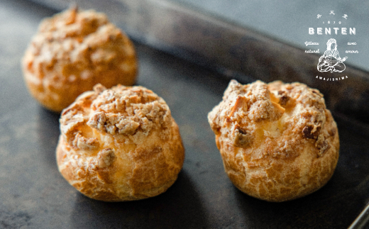 弁天堂 クッキーシュークリーム 8個　　[スイーツ カスター