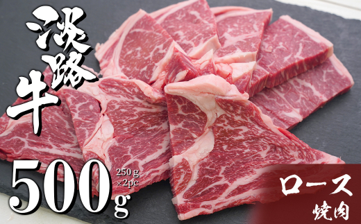 淡路牛ロース焼肉 500g（250g×2PC）　　[冷凍 霜降り 焼肉セッ