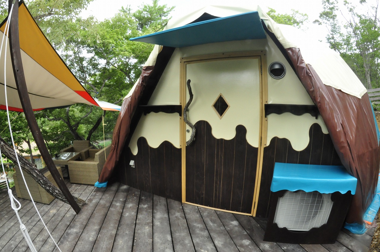 ドームテント／グランピング ドームテント（直径6～7ｍ、高さ3.5ｍ）テント オーダーメイド キャンプ グランピング アウトドア 防災 日本製