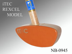 グラウンド・ゴルフクラブ NB-0945 ビギナーズクラブ（ポリウレタン黒レザーグリップ）84.5cm 右打左打兼用 iTEC REXCEL MODEL オレンジ
