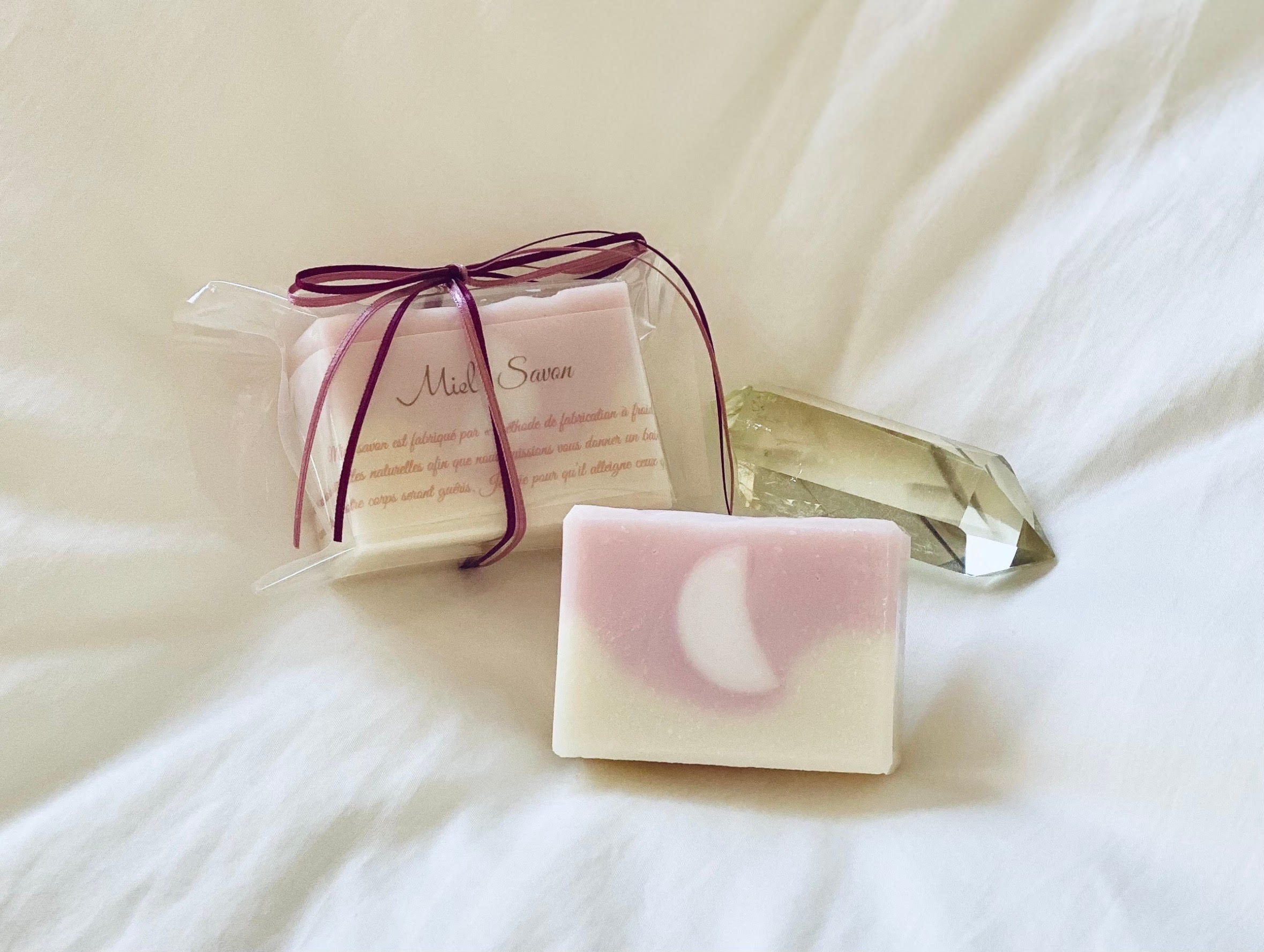 Miel オーガニック石けん 2個（2種）化粧箱入り（泡立てネット、石鹸トレー付き）[ 石鹸 石けん せっけん ソープ 美容 ]