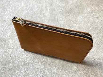 E-33 SHOZOウォレット（財布）【牛革（ブライドルレザー）】キャメル 　 ※「アジア・パシフィック・レザー・フェア２０１９」革小物部門グランプリ受賞