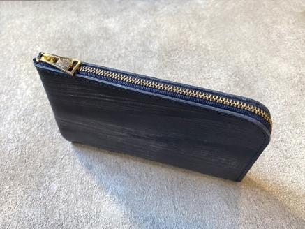 E-33 SHOZOウォレット（財布）【牛革（ブライドルレザー）】ネイビー 　 ※「アジア・パシフィック・レザー・フェア２０１９」革小物部門グランプリ受賞