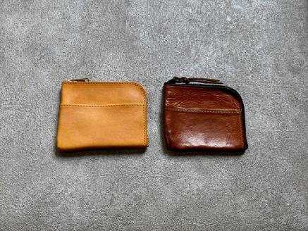 J-36 Ｌ型ミニウォレット（財布）【牛革（ブライドルレザー）】キャメル