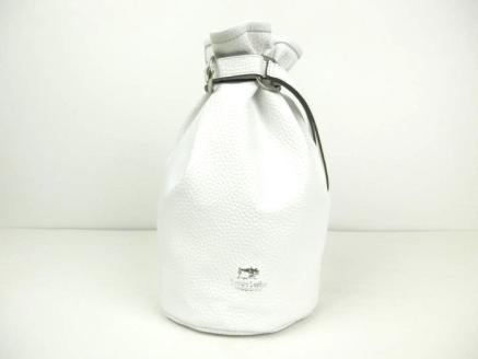 F-58　本革巾着バッグ※ホワイト