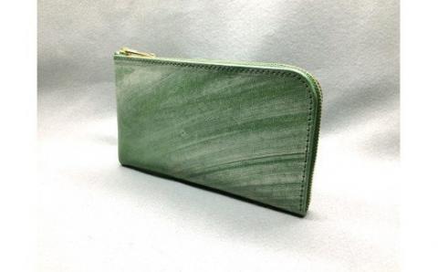 E-33 SHOZOウォレット（財布）【牛革（ブライドルレザー）】グリーン 　 ※「アジア・パシフィック・レザー・フェア２０１９」革小物部門グランプリ受賞