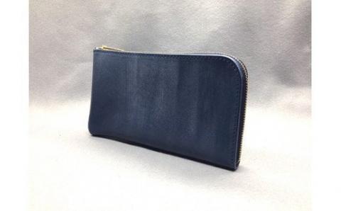 E-33 SHOZOウォレット（財布）【牛革（ブライドルレザー）】ネイビー 　 ※「アジア・パシフィック・レザー・フェア２０１９」革小物部門グランプリ受賞