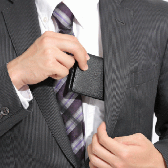 J-48　サフィアーノ二つ折り長財布　ネイビー