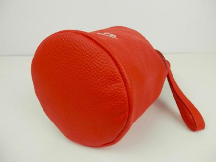 F-58　本革巾着バッグ※レッド