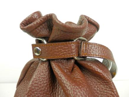 I-20　本革巾着ショルダーバッグ※ブラウン