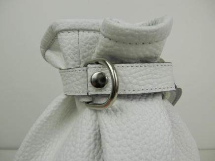 I-20　本革巾着ショルダーバッグ※ホワイト